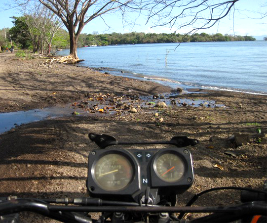 While looking to me like a rough trail, this was actually the road on Ometepe Island.